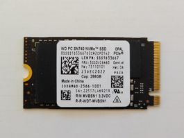 USED Western Digital SN740 NVMe SSD 256GB PCIe Gen4 x4