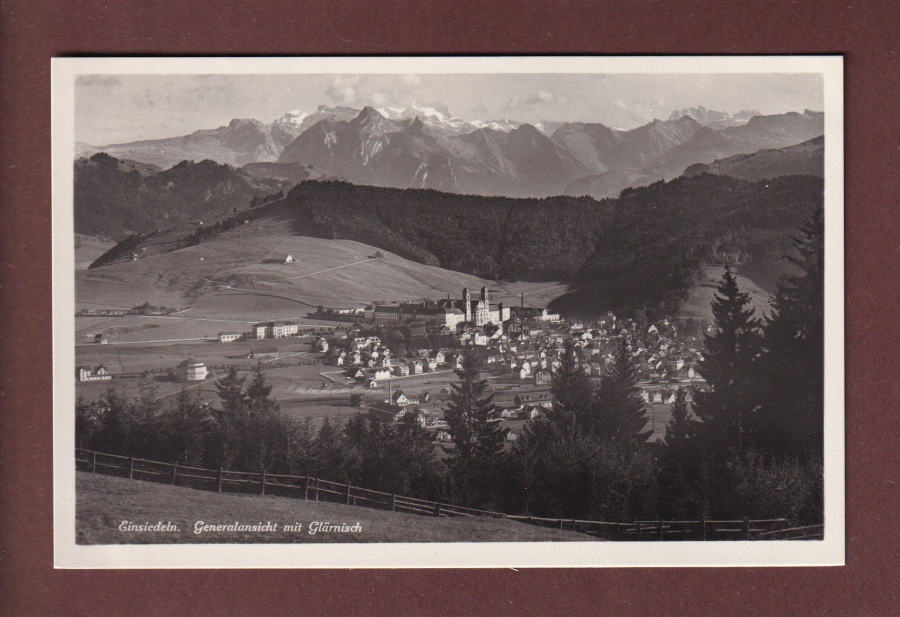 Cartoline postali: EINSIEDELN - Glärnisch - 1933 – Usato da Pully venduto da nicecards-shop