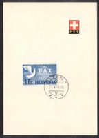 1945 PAX Faltblatt mit 1Fr. - Marke