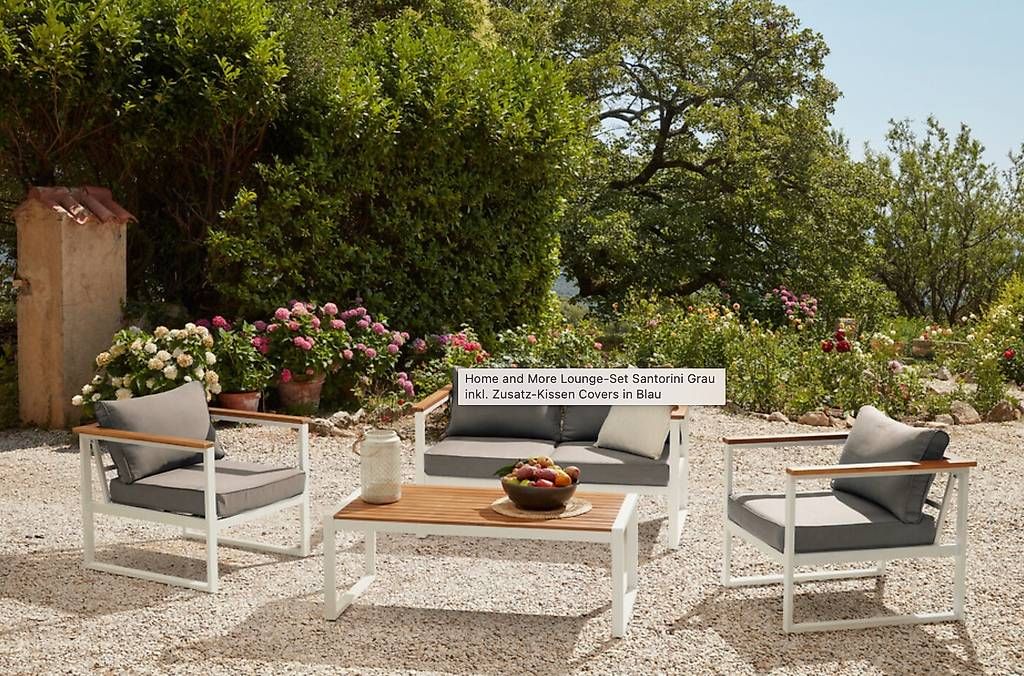 Divani: Gartenlounge Santorini Lounge-Set grau – Usato da Pfäffikon ZH venduto da Cro 1