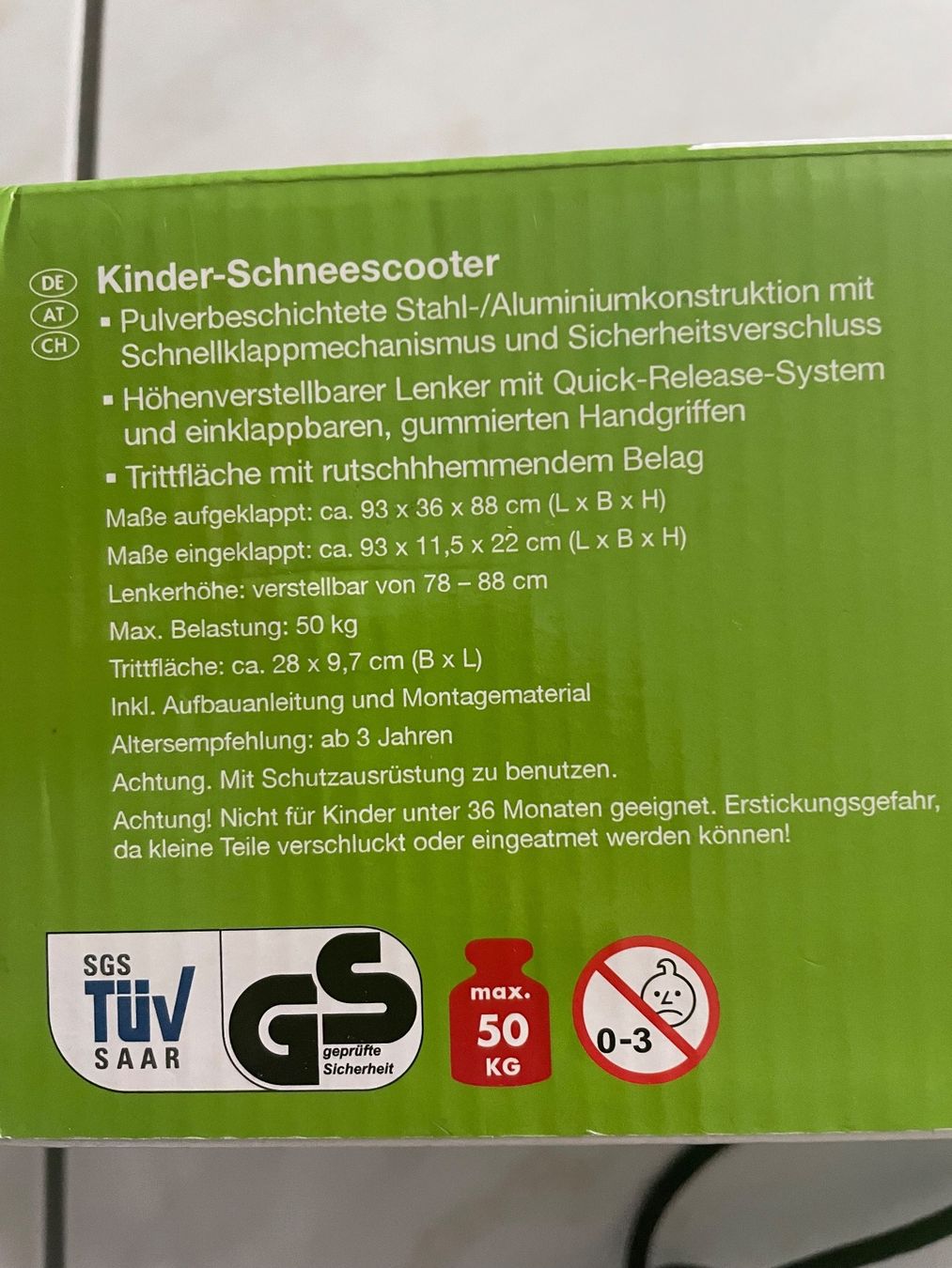 Slitta: Schneescooter Crivit Grün – Nuovo (secondo la descrizione) da Amriswil venduto da einkaufverkauf 4