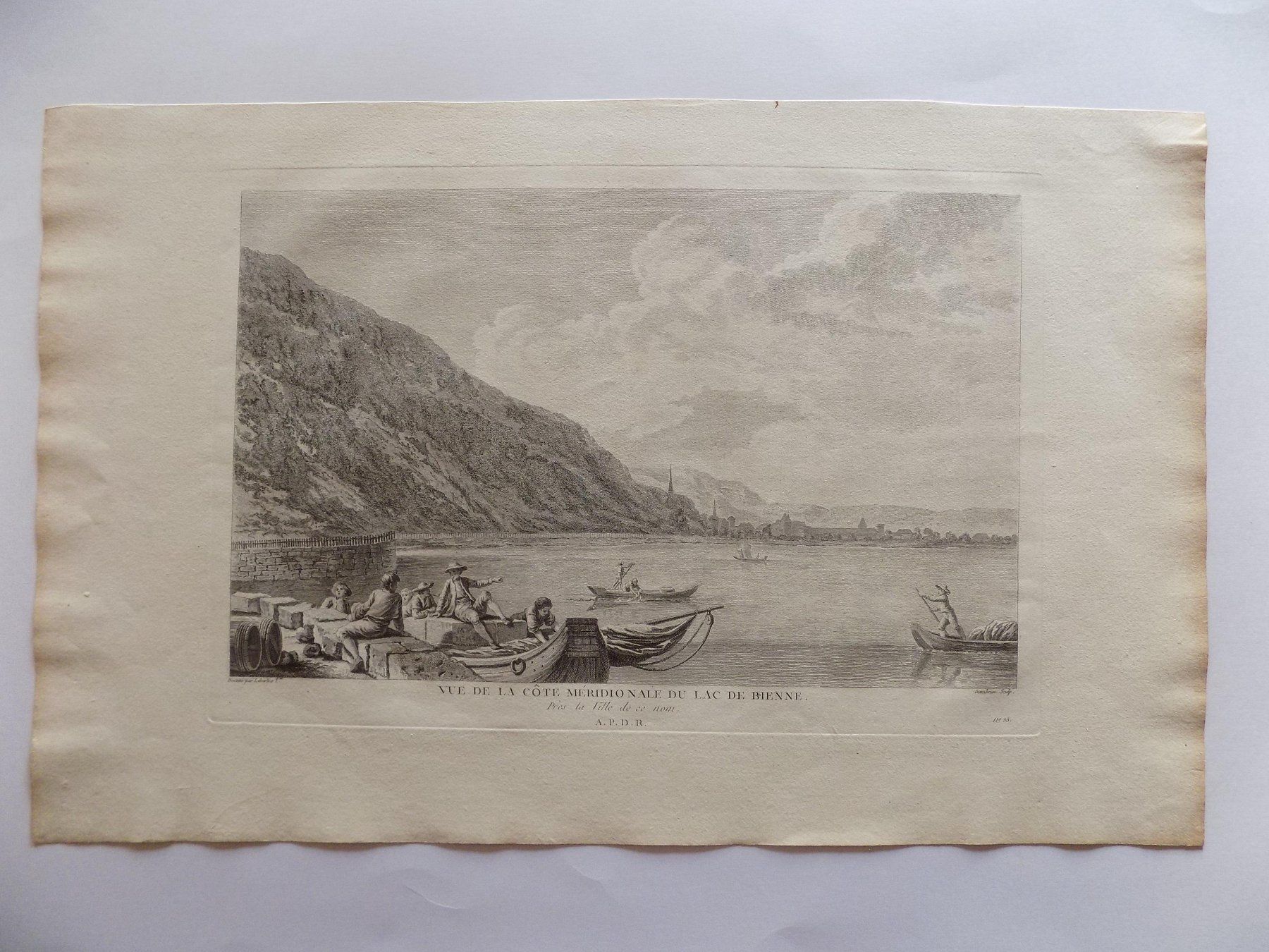 Gravures: Vue du Lac de Bienne Bielersee – D'occasion à Risch par Antikfee