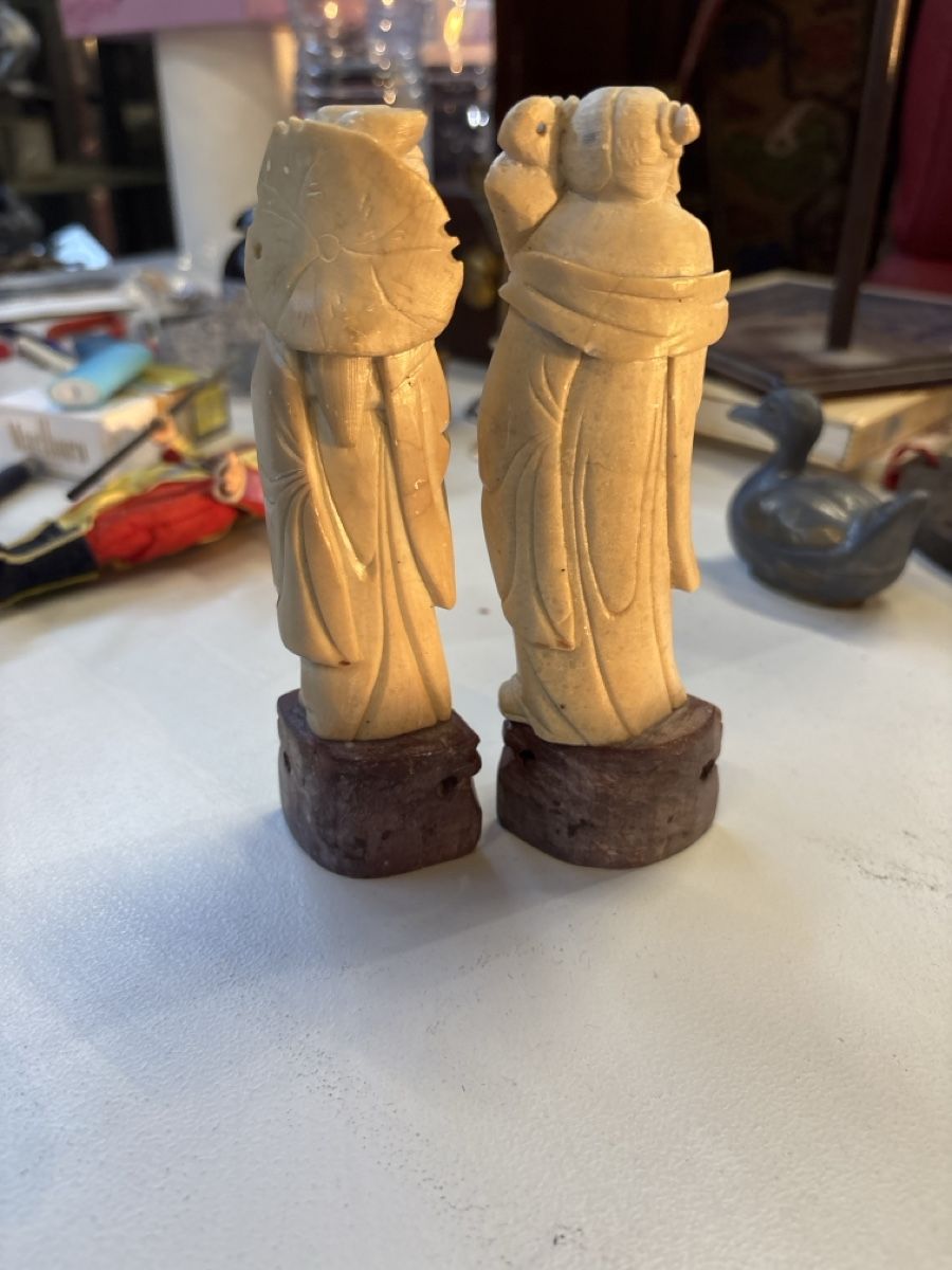 Sculture & Statue: 2 Asaitek feguren Marmor oder Jade perfect 18cm – Usato da Niederhasli venduto da abd_bm8t 3