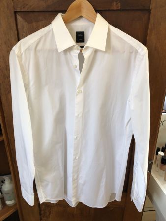 Boss Hugo Boss Hemd weiss Slim Fit gebraucht guter Zustand