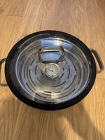 WMF Kochtopf Dampfgarer rund 28cm Glasdeckel Silikonrand