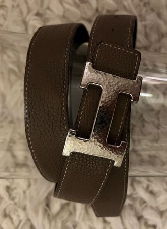 Hèrmes Leather Belt Reversible Taupe & Black