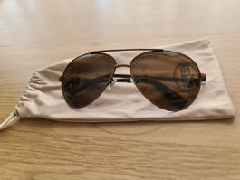 Sonnenbrille Fossil Aviator braun mit Tasche guter Zustand