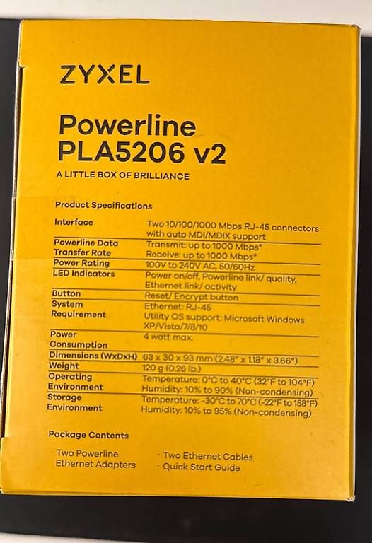 Zyxel Wlan: Zyxel Powerline PLA5206 v2 – Gebraucht aus Subingen von AKStromer 2