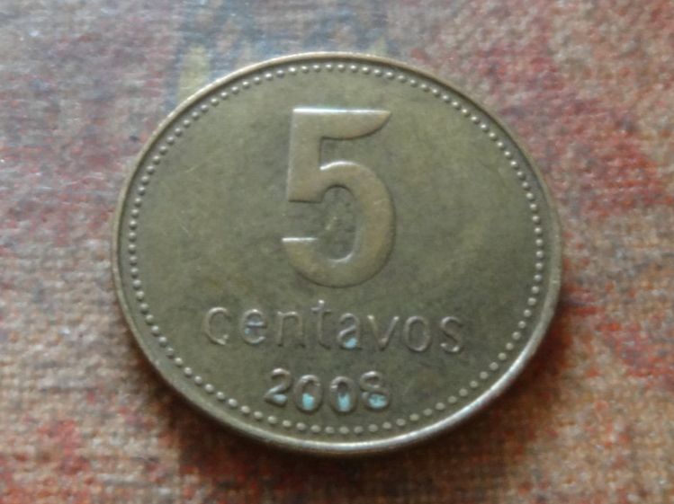 Tutti le monete: ARGENTINE  5  Centavos  2008  (P) – Usato da Romanel-sur-Lausanne venduto da Swift13