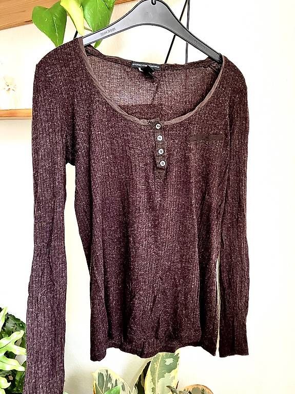 Mango Top: braunes Shirt / Oberteil v. Mango, 36/38 – Usato da Zürich venduto da eis_yx9q