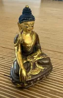 Alter tibetisch/nepal.  Bronzebuddha, vergoldete Handarbeit