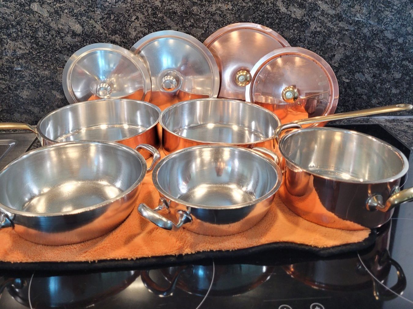 Padelle: SPRING-KUPFER SET 9-TEILIG AUS DER 1.GENERATION US DEN 40-ER – Usato da EMMETTEN venduto da pfi_cbg5 3