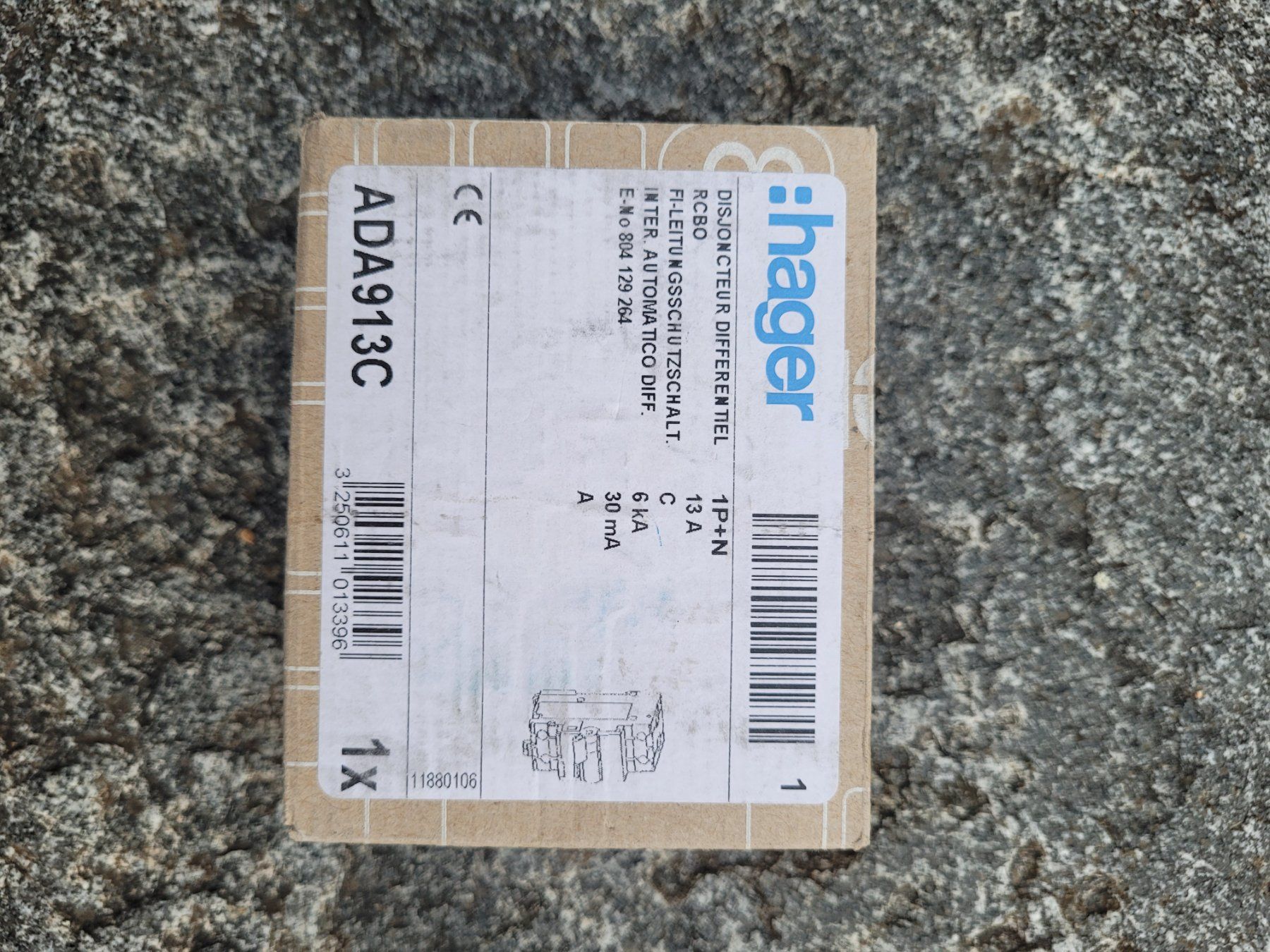 Hager Componenti elettronici: FI/LS-Schalter Hager C 13A 30mA – Nuovo e nell'imballaggio originale da Felben-Wellhausen venduto da Bunker90
