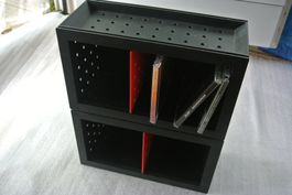 CD Regal schwarz db.boeder Stapelbar 2er Set guter Zustand