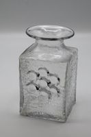 Glas - Blockvase 70 er Jahre Vintage
