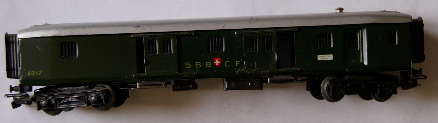 Märklin Modellini di ferrovie: wagon bagages Marklin 4017.6 de 1957, 	SBB CFF – Usato da Morrens VD venduto da alain50