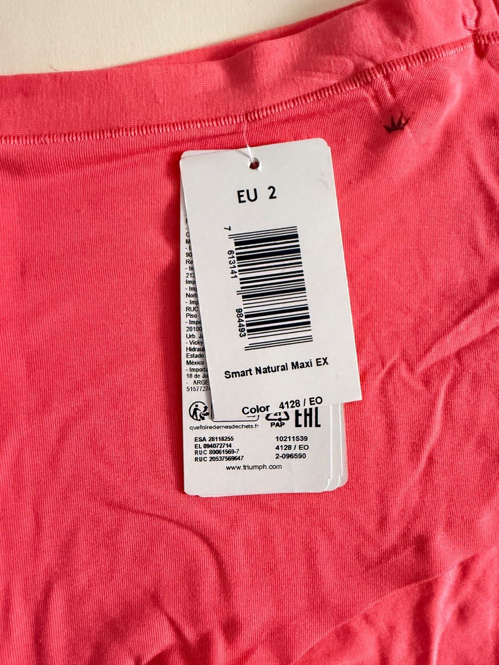 Triumph Altra biancheria intima: TRIUMPH, Maxi SMART NATURAL, Grösse 2, Farbe Pink – Nuovo e nell'imballaggio originale da Rudolfstetten venduto da gst_g7xl 1