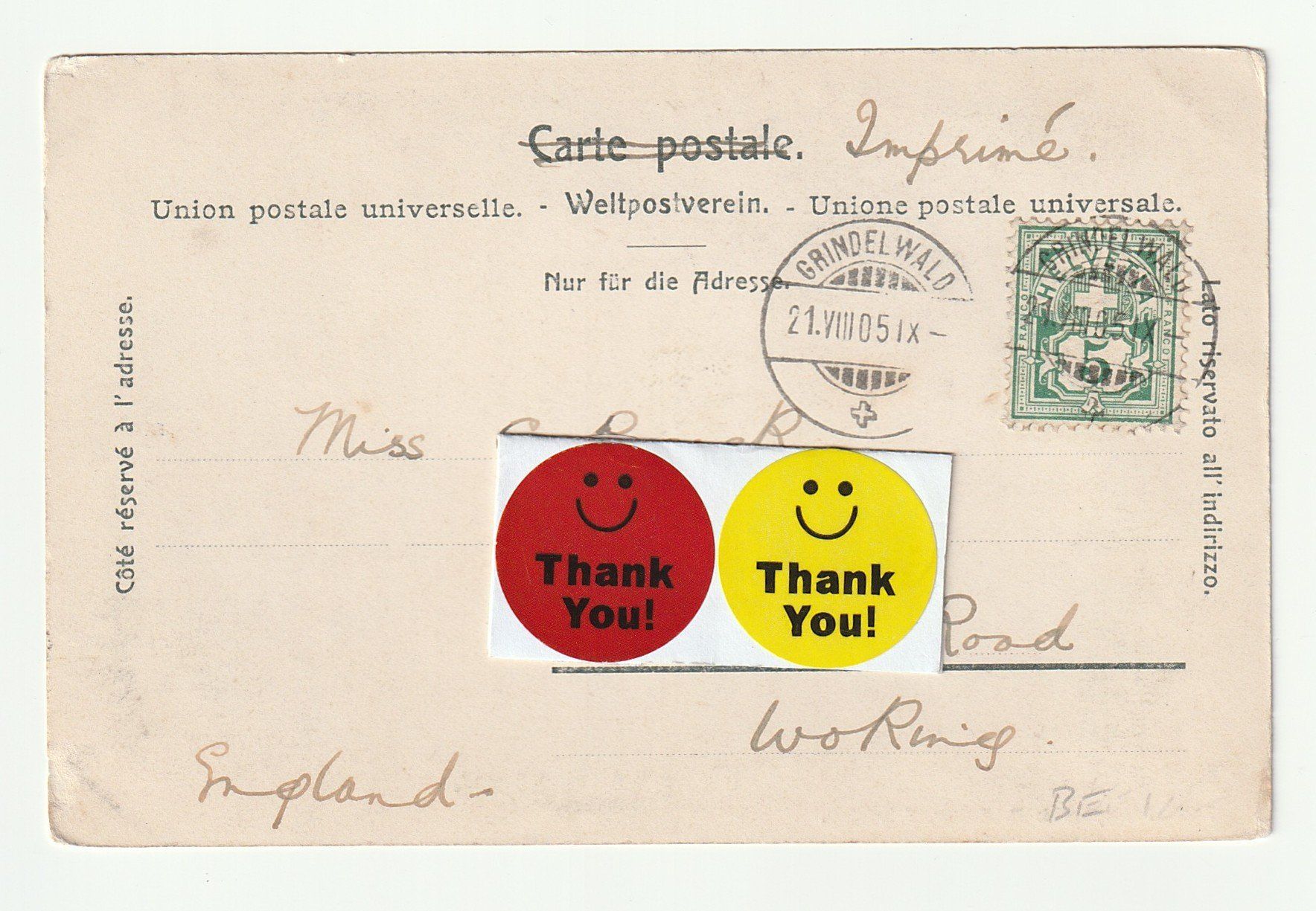 Cartes postales: Ansichtskarte Baregg bei Grindelwald  1905 – D'occasion à St. Gallen par Ricardo_Deals 1