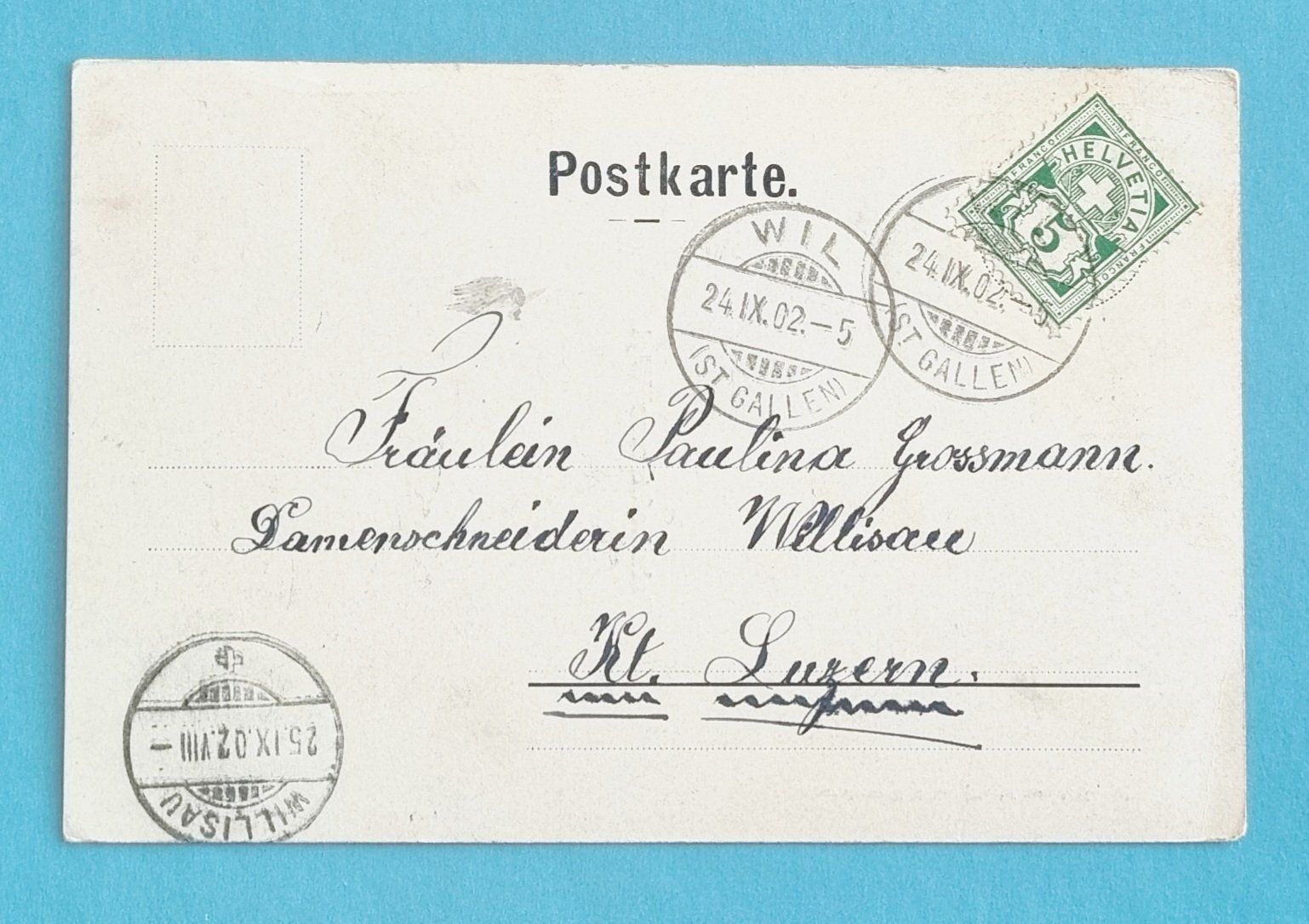 Ansichtskarten: Wil - Bahnofstrasse - 1902 – Gebraucht aus Rothrist von RROENK 1