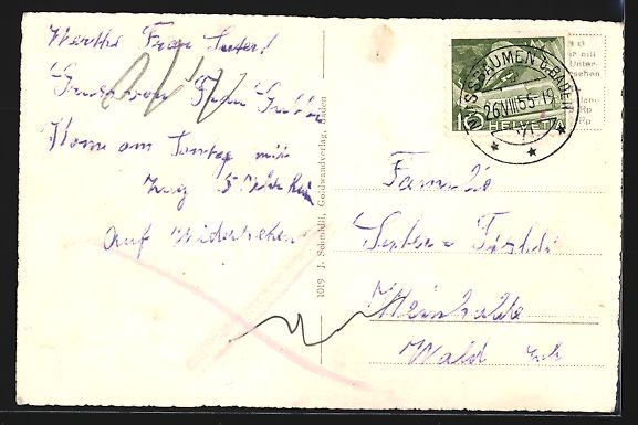 Cartoline postali: Nussbaumen b. Baden, Teilansicht mit Str – Usato da Berlin venduto da bartko-reher 1