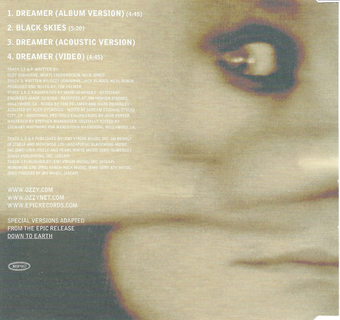 CD: CD-Single: OZZY OSBOURNE - Dreamer – Usato da Rotkreuz venduto da groeli69 1