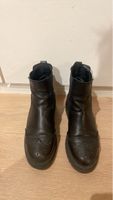 Elegante Leder Stiefeletten, Schwarz, Grösse 37