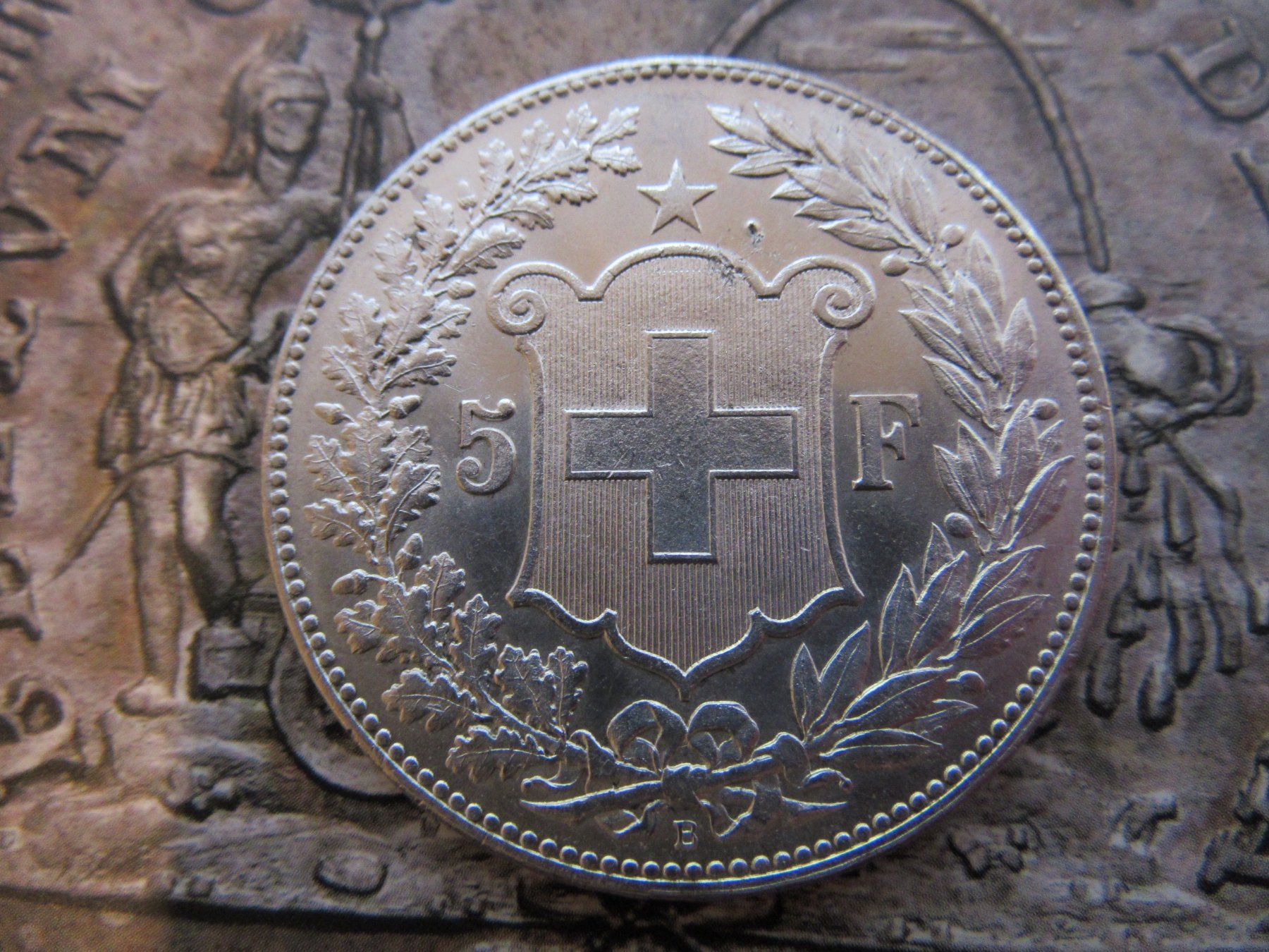 Alle Münzen: 5 FRANKEN 1890 SCHWEIZ AG 900 SILVER TOPPPPPP – Gebraucht aus châtelaine von VrenliNumis86