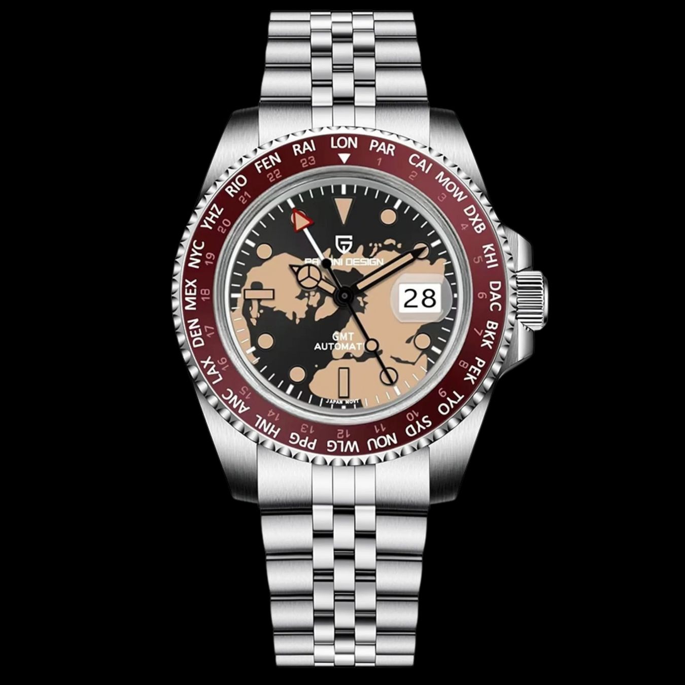 Pagani Design Orologi: Pagani Design Automatik Gmt Herrenuhr – Nuovo (secondo la descrizione) da Suhr venduto da ChronixChronometer