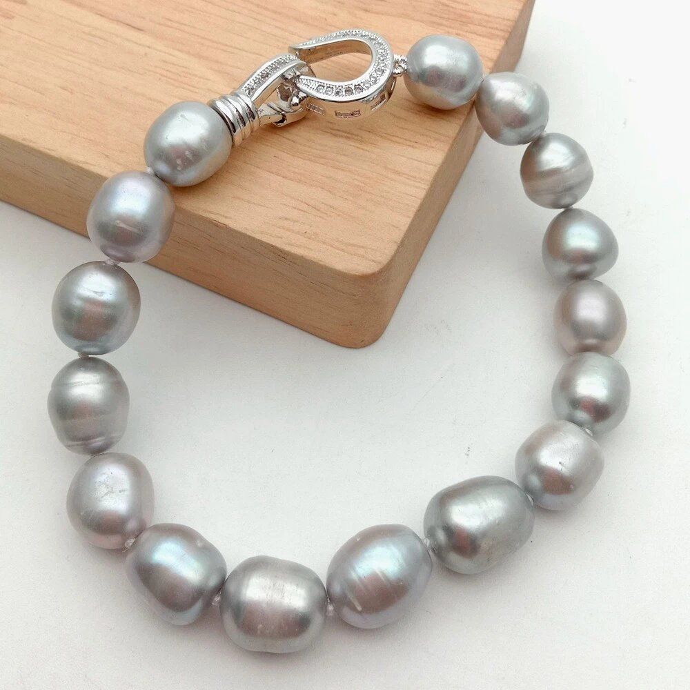 Armbänder & -reifen: Grau Lua Perlen Armband Echt Bracelet Perle grise Vrai – Neu (gemäss Beschreibung) aus Prilly von ilyria73 2