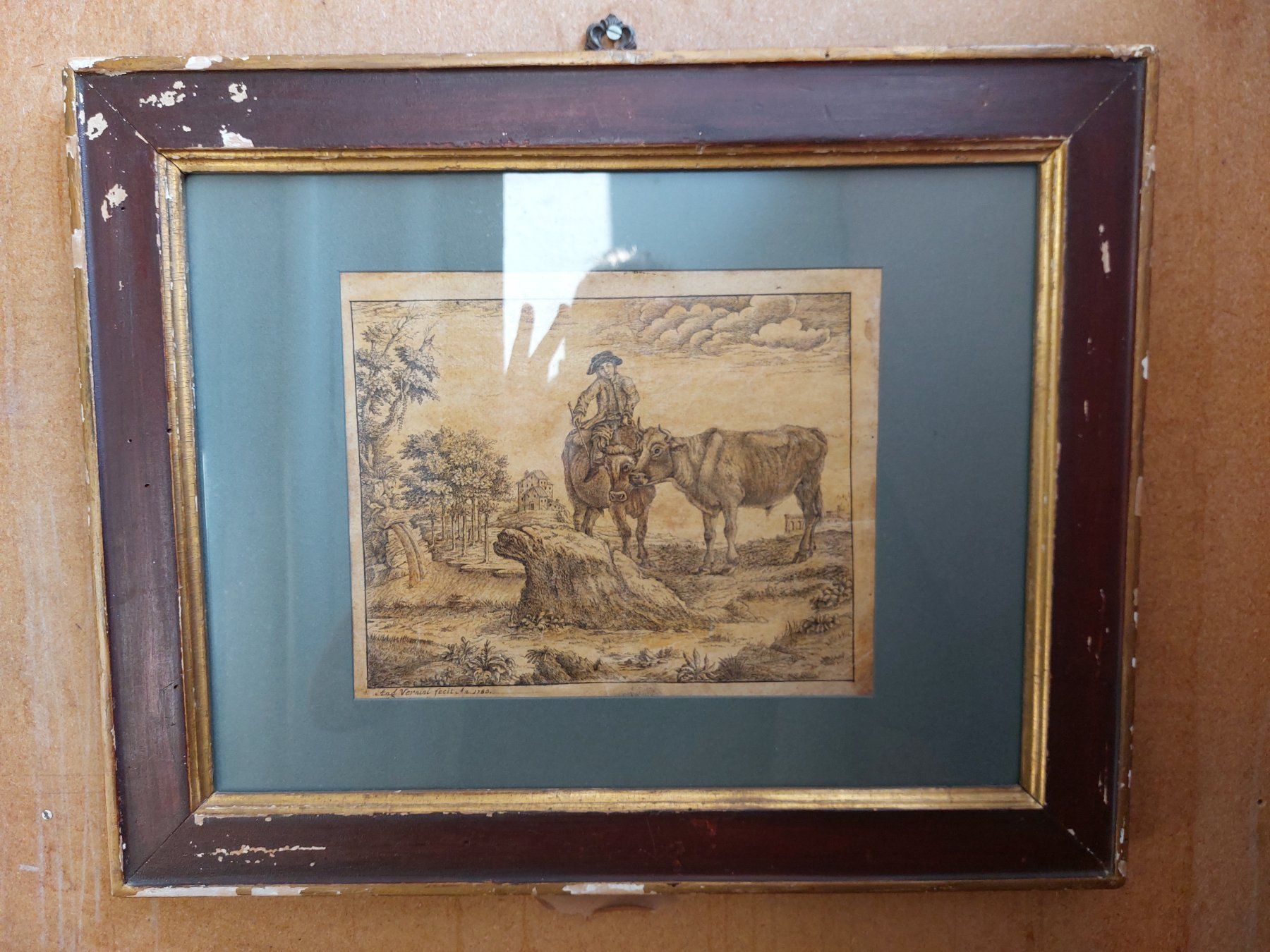 Stiche: Ancienne Gravure Italienne date' e signe' du 1783 – Gebraucht aus Genève von montefrance 1