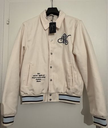 Karl Kani Bomberjacke (S) Offwhite/lightblue