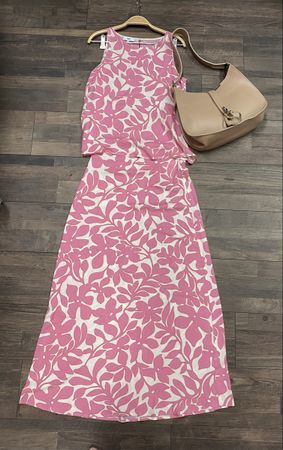 Cinque Blüsli Top mit Maxirock rosa 36 neuw
