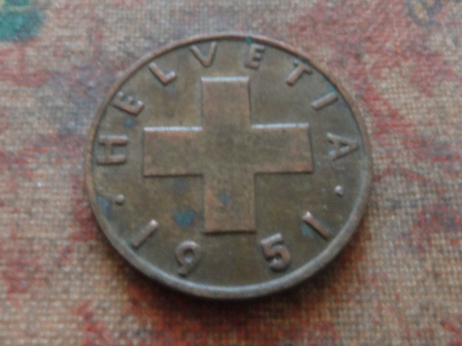 Tutti le monete: 2 Rp. 1951  (D) – Usato da Romanel-sur-Lausanne venduto da Swift13