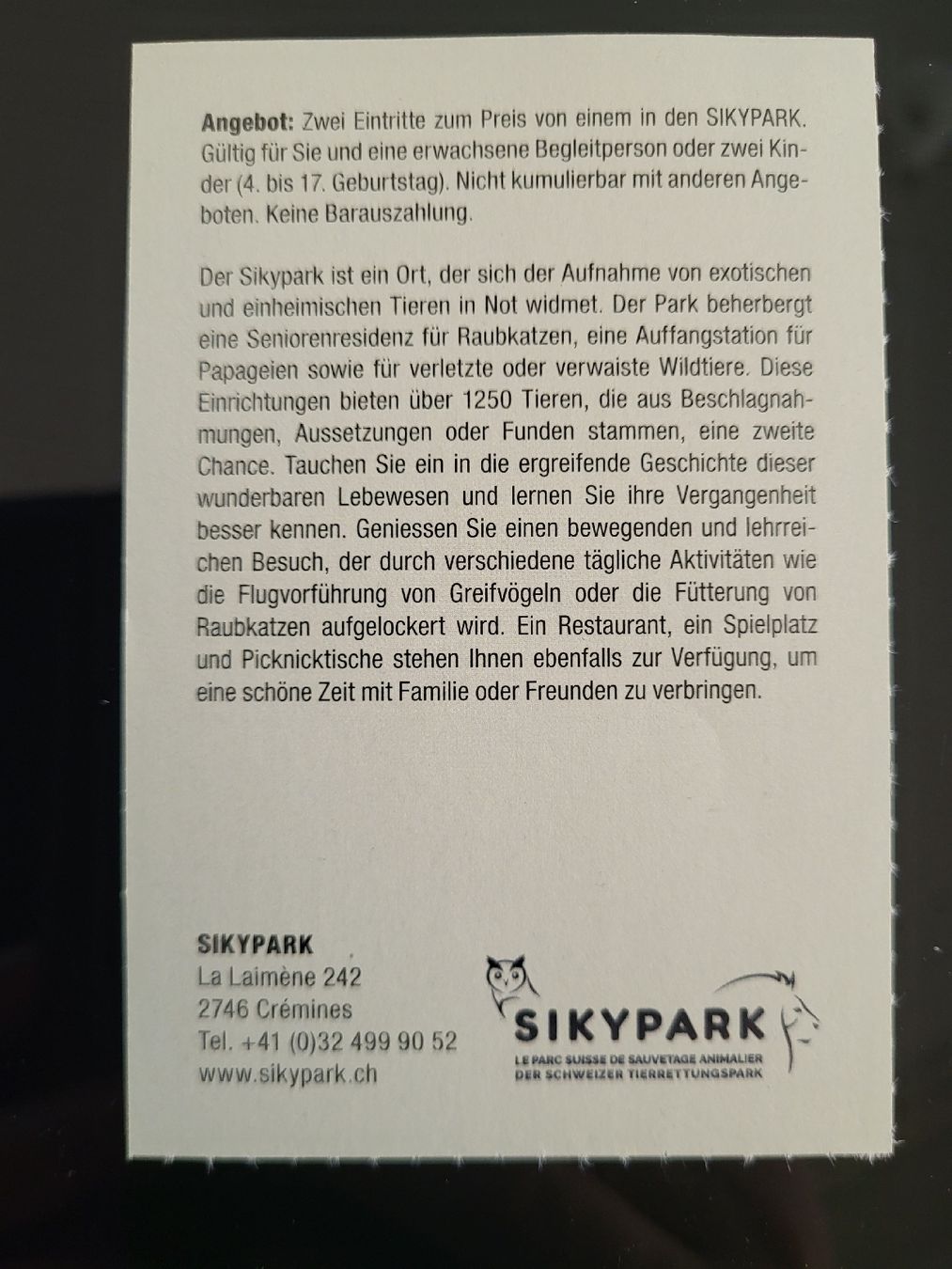 Buoni: Sikypark 2 für 1 – Nuovo (secondo la descrizione) da Therwil venduto da Hexe13 1