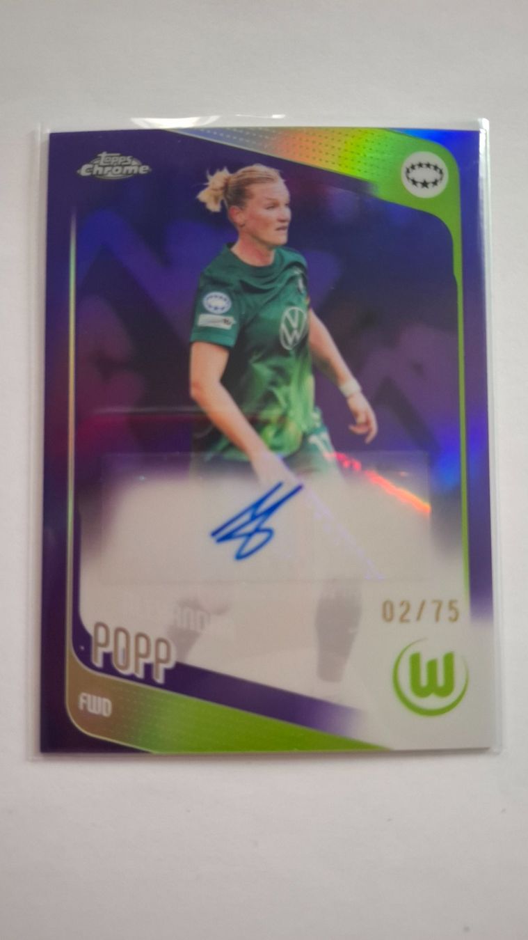 Topps Carte collezionabili: Alexandra Popp Auto Autograph Purple /75 – Usato da Neuhausen am Rheinfall venduto da Schweizer83