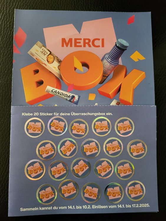 20 Stück Merci Box Sticker Migros | Kaufen auf Ricardo