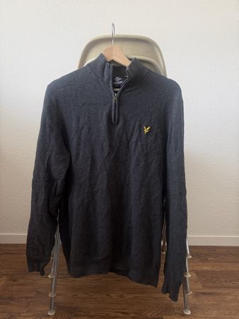 Lyle & Scott Herren Pullover Grösse M – Dunkelgrau Half-Zip