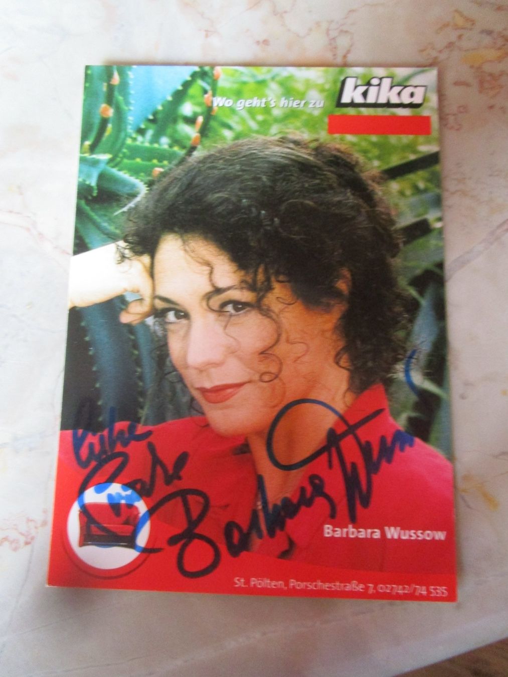 Autografi: BARBARA WUSSOW SCHAUSPIELERIN TRAUMSCHIFF AUTOGRA – Usato da GUTENSWIL venduto da Alpina6