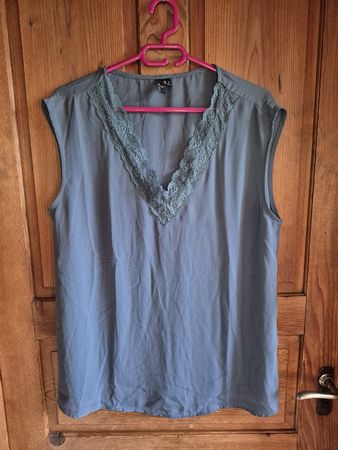 Vero Moda Maternity Top blau Spitze Grösse L