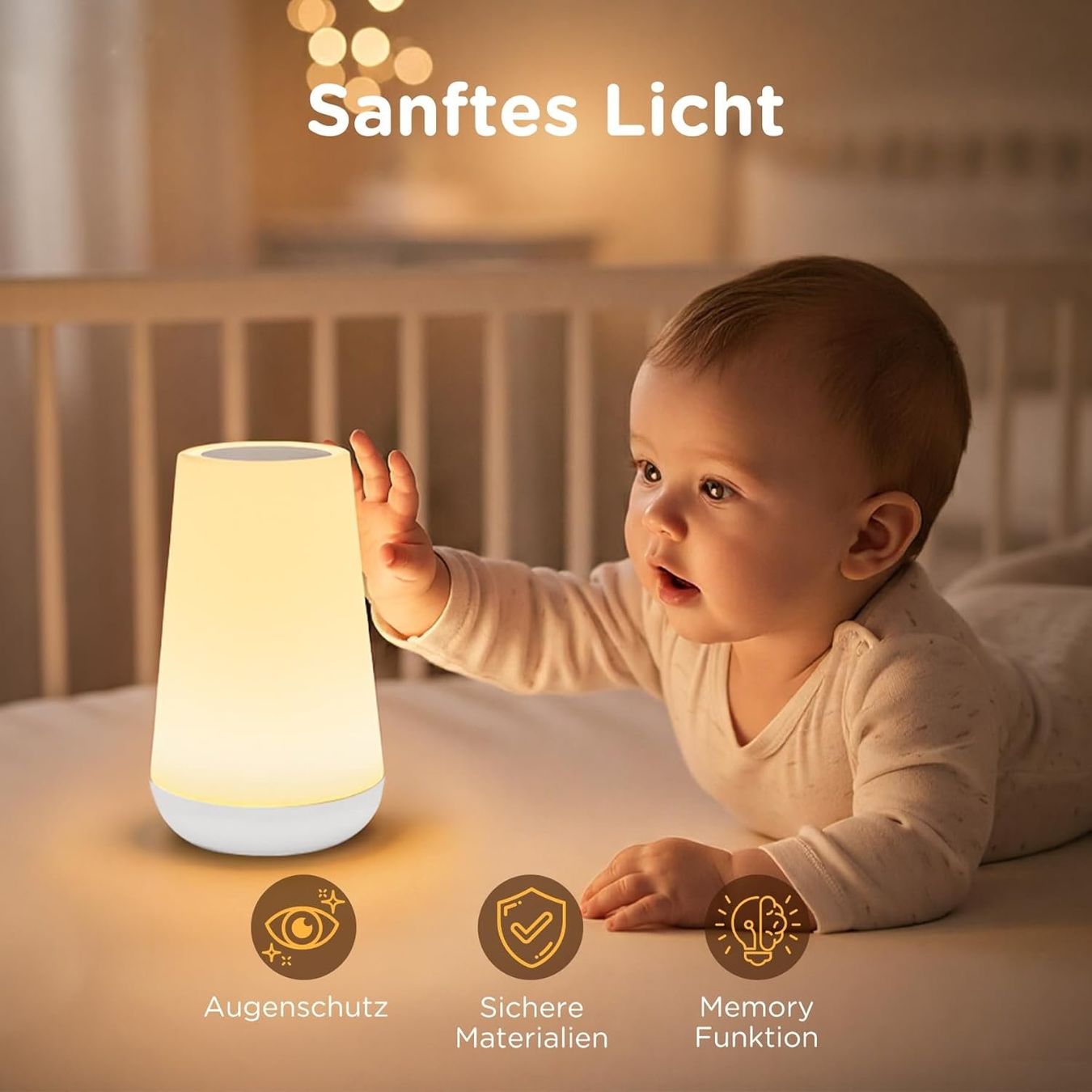 Lampen: 2x LED Nachtlicht Touch dimmbar mit Akku – Neu und originalverpackt aus Nuglar von SmartLiving24 4