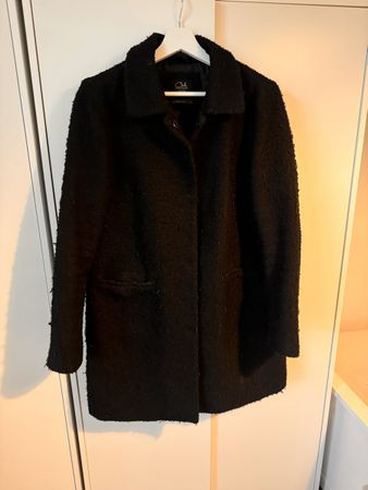 Schwarzer Wintermantel C&A Frauen 42