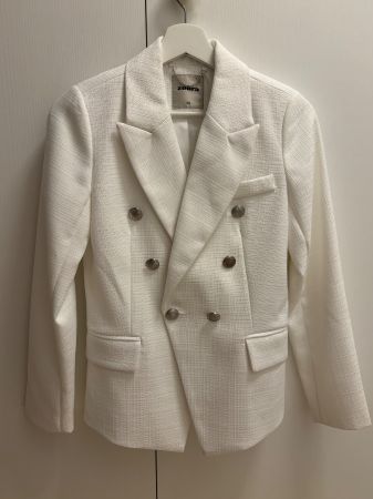 Zebra blazer femme blanc cassé