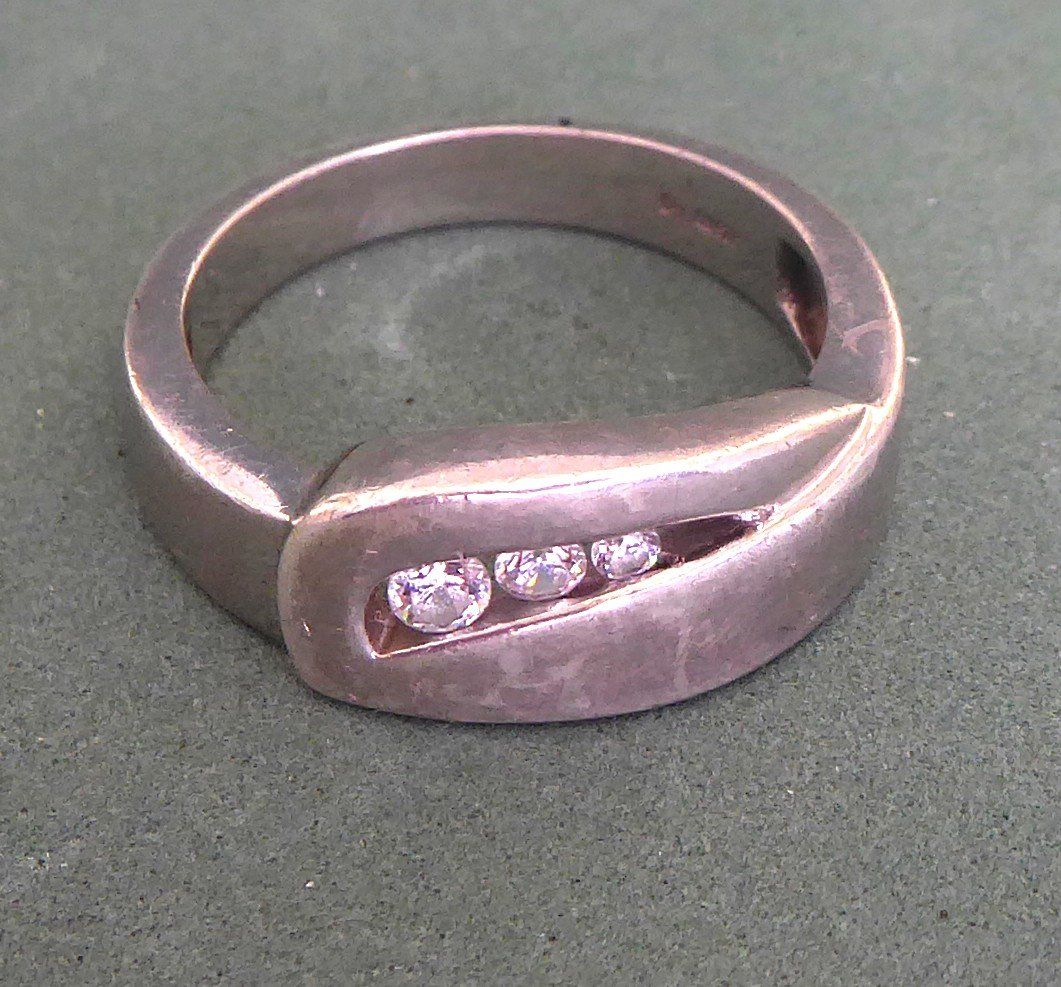 Anelli: Ring 925 Silber mit synthetischen Steinchen – Usato da Muri AG venduto da silvermouse007 2