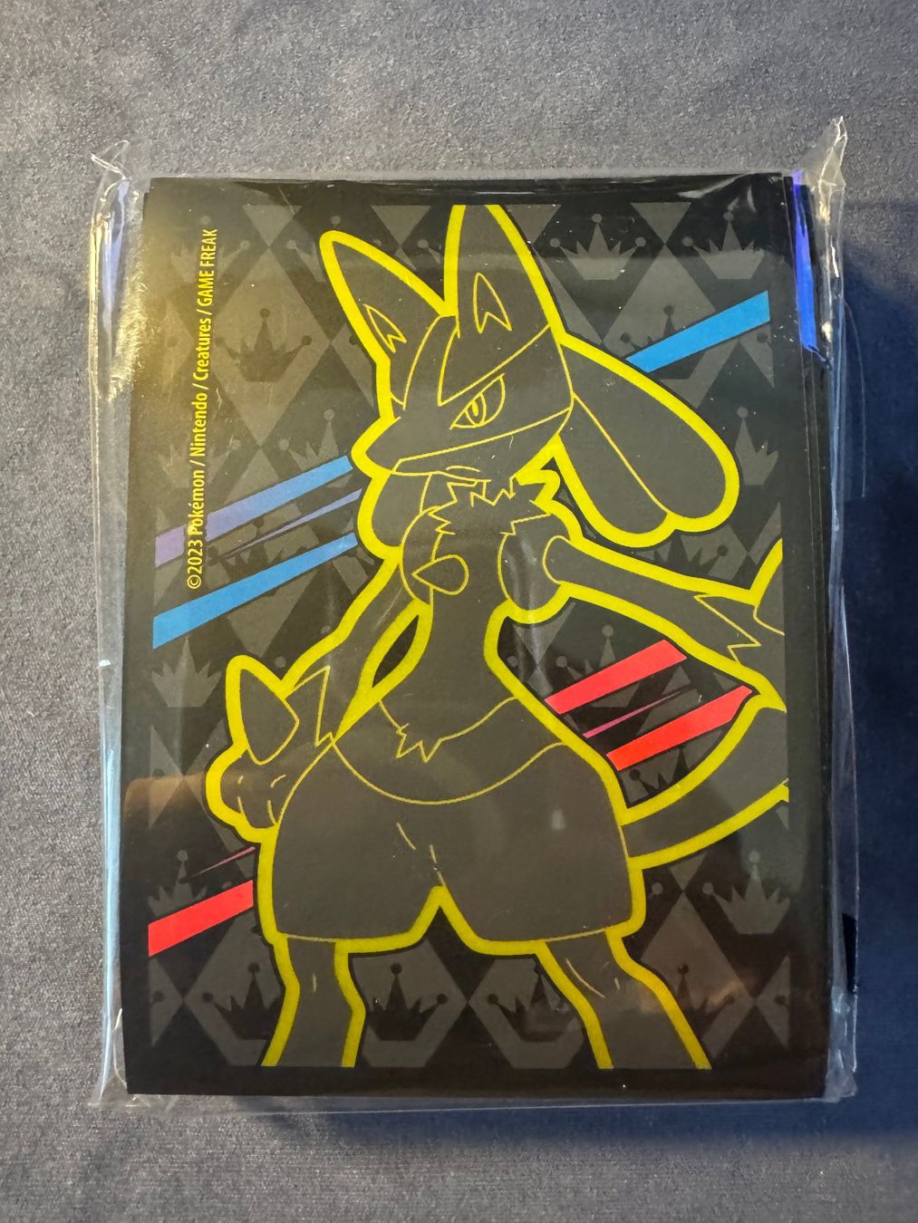 Pokemon Card Sleeve 65-Count Crown Zenith ETB Lucario Card Sleeves  New,  Sealed Pokemon TCG Premium Sleeves Lucario Pokmon TCG Cards