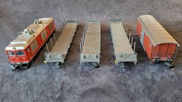 Fama FO Güterzug Set mit Lok Hgm 4/4 Spur 0m