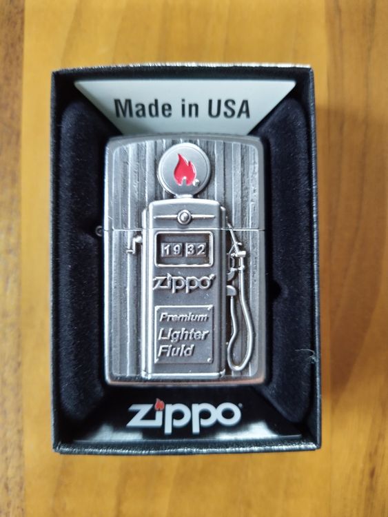 Zippo Lighter Gas Pump Emblem 3D 