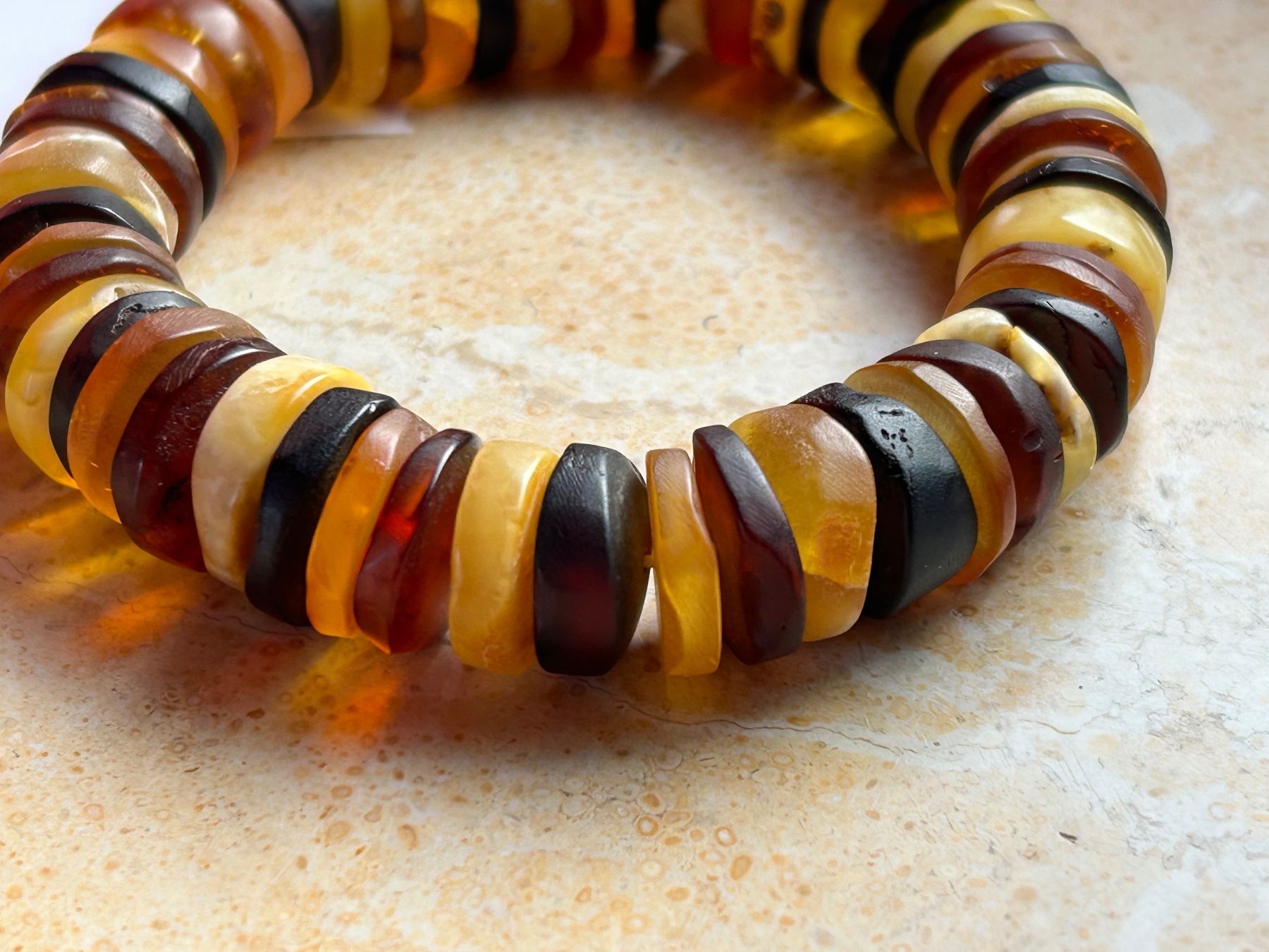 Bracciali & Braccialetti: Männerarmband Bernstein 4 Farbig massiv – Nuovo e nell'imballaggio originale da Dittingen venduto da Bijoubelle 8