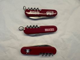 3 Schweizer Taschenmesser Victorinox & Wenger