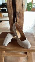 Elegante beige highhee Ballerinas, Grösse 39