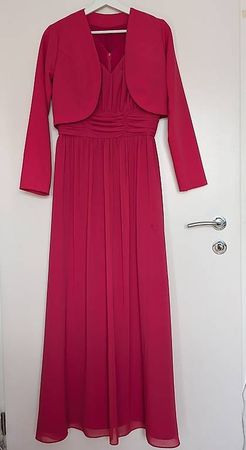 Elegantes Abendkleid Pink Grösse S